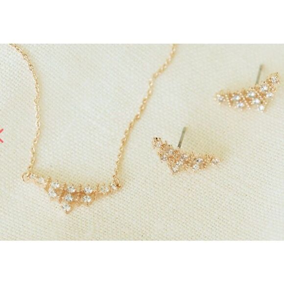 CZ BY KENNETH JAY LANE Mesh Necklace & Crawler Set - Picture 1 of 3